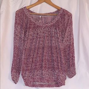Free people Floral Patterned Blouse